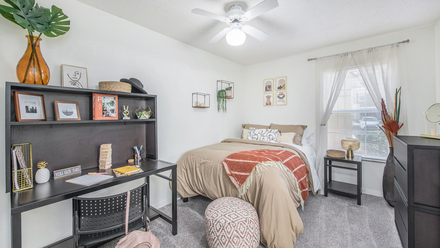 furnished bedroom