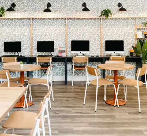 study area with Mac computers